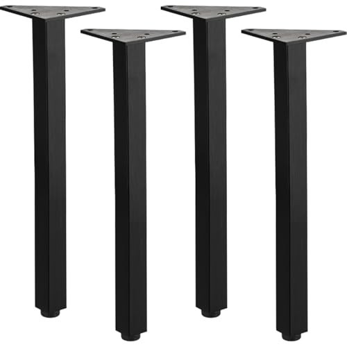 Möbelfüße Verstellbar, Möbelfüße Schwarz Möbelbeine Metall 4 Stück Möbelfüsse Tischfüße Couchtisch Tischbeine Outdoor Aluminiumlegierung Sofafüße Höhe: 6-40cm Bank Sockelfüße Schrankfüße 35cm/13.8" von ZestomZ