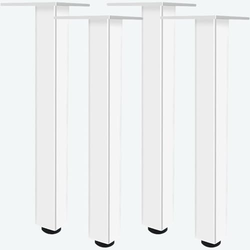 Möbelfüße Verstellbar, Möbelfüße Weiß Möbelbeine Metall Tischbeine Couchtisch Tischbeine Outdoor Aluminiumlegierung Sofafüße Höhe: 6-40cm Bank Füße Sockelfüße Schrankfüße Couch 4 Stück 37cm/14.6" von ZestomZ