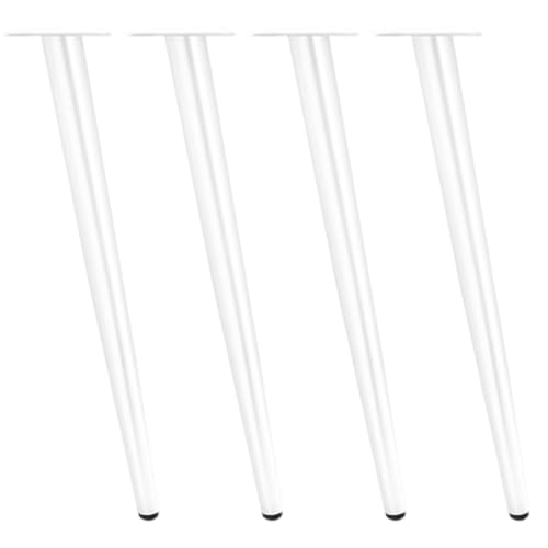 Möbelfüße Verstellbar, Möbelfüße Weiß Möbelbeine Metall Tischbeine Couchtisch Tischbeine Outdoor Kaltgewalztem Stahl Sofafüße Höhe: 10-100cm Sockelfüße Schrankfüße Ersatz Beine Bank 4 Stück 80/31.5" von ZestomZ
