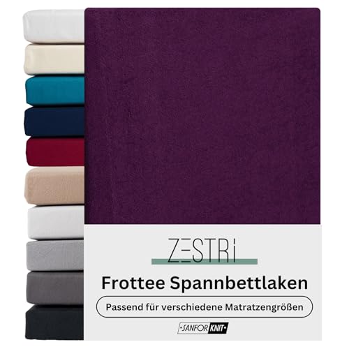 Frottee Spannbettlaken | Aubergine | 90x200-100x200 cm | Winter Bettlaken | Extra Dickes Material 160g/m² | Oeko-TEX Made in Green, Hautsympathisch, Atmungsaktiv Frottee Spannbettlaken | Aubergine | 90x200-100x200 cm | Winter Bettlaken | Extra Dickes Material 160g/m² | Oeko-TEX Made in Green, Hautsympathisch, Atmungsaktiv von Zestri