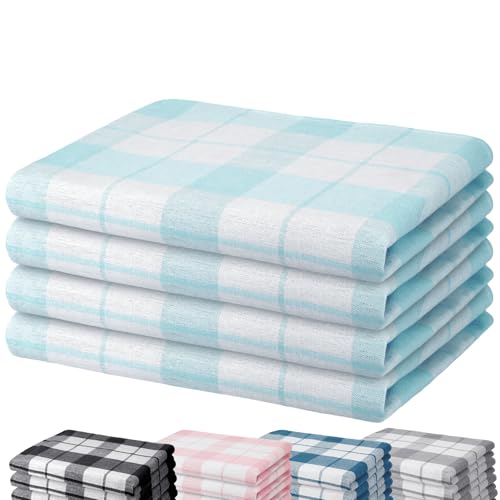 Zestri Geschirrhandtücher 4er-Set | Aqua kariert | Geschirrtuch 50x70 cm | 100% Baumwolle Küchenhandtuch saugstark | saugstarke Geschirrtücher Zestri Geschirrhandtücher 4er-Set | Aqua kariert | Geschirrtuch 50x70 cm | 100% Baumwolle Küchenhandtuch saugstark | saugstarke Geschirrtücher von Zestri