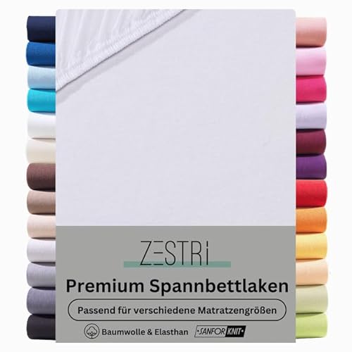Zestri Premium Spannbettlaken Spannbetttuch | für Matratzenhöhe 25 cm | Stoffgewicht 190g/m² | ÖKO-TEX | 180x200 bis 200x200 cm + 25 cm Steghöhe | Weiß Zestri Premium Spannbettlaken Spannbetttuch | für Matratzenhöhe 25 cm | Stoffgewicht 190g/m² | ÖKO-TEX | 180x200 bis 200x200 cm + 25 cm Steghöhe | Weiß von Zestri