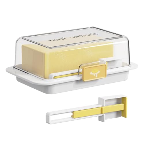 Butterdose, Butterschneidebox Mit Präzisionslöffel, Luftdicht Verschlossen, Hält Frisch, Einfache Portionierung, Für Arbeitsplatte Und Kühlschrank von Zetqhuu