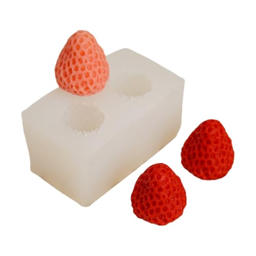 Erdbeerform, 3D Erdbeer Backform, Antihaftbeschichtete, Leicht Zu Reinigende Wiederverwendbare, Silikonform Für Schokolade Fondant, Handwerk Ornamente von Zetqhuu