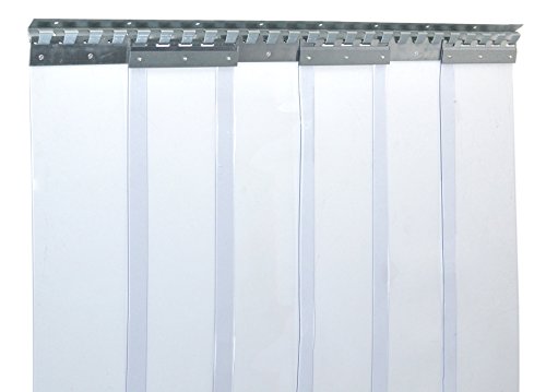 PVC Streifenvorhang Lamellen 2x200mm Höhe 2,40m x Breite 2,40m, fertig vormontiert, verzinkt, Stallvorhang, PVC Lamellenvorhang von Zettl