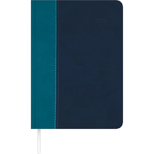 Buchkalender Premium Water türkis-blau 2026 - Büro-Kalender A5 - Cheftimer - 1 Tag 1 Seite - 416 Seiten - Tucson-Einband - Zettler von Zettler