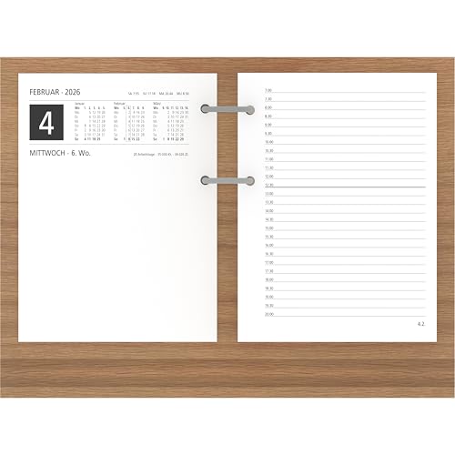 Holzuntersatz für Umlege-Kalender - 24,5x18,5 cm - mit Stiftablage - sehr stabil - 333-0000 von Zettler