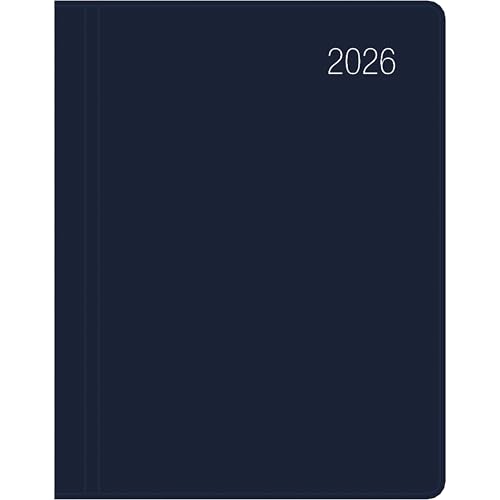 Zettler Taschenkalender blau 1W/2S 2026 – Timer 8 × 11 cm, 1 Woche auf 2 Seiten, Kunststoffeinband, FSC-zertifiziert von Zettler