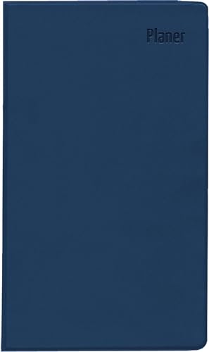 Taschenplaner Leporello PVC blau 2025 - Bürokalender 9,5x16 cm - 1 Monat auf 2 Seiten - separates Adressheft - faltbar - Notizheft - 510-1015 von Zettler