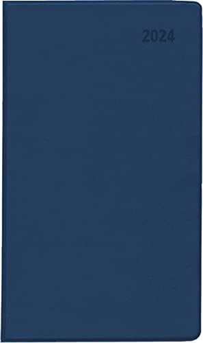 Taschenplaner blau 2024 - Bürokalender 9,5x16 cm - 64 Seiten - 1 Woche auf 1 Seite - separates Adressheft - faltbar - Notizheft - 540-1015 von Zettler