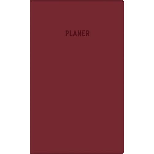 Taschenplaner bordeaux 2026 - Bürokalender 9,5x16 cm - 64 Seiten - 1 Woche auf 1 Seite - separates Adressheft - faltbar - Notizheft - 540-1011 von Zettler