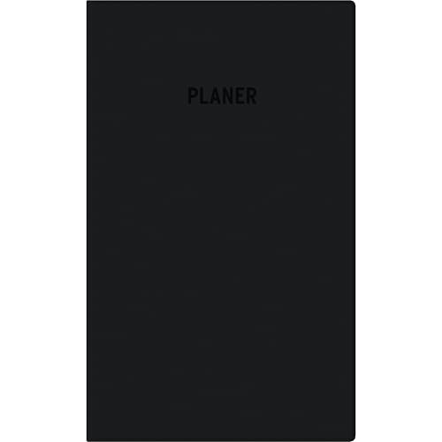Zettler Taschenplaner 1M/2S schwarz Register 2026 – Monatsplaner 10 × 16 cm, 32 Seiten, 1 Monat auf 2 Seiten, Registerschnitt, Stundeneinteilung 8–19 Uhr, Arbeitstage- & Wochenzählung, FSC von Zettler