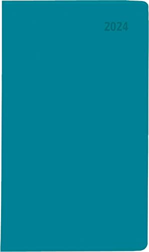 Taschenplaner türkis 2024 - Bürokalender 9,5x16 cm - 112 Seiten - 1 Woche auf 2 Seiten - separates Adressheft - faltbar - Notizheft - 560-1003 von Zettler