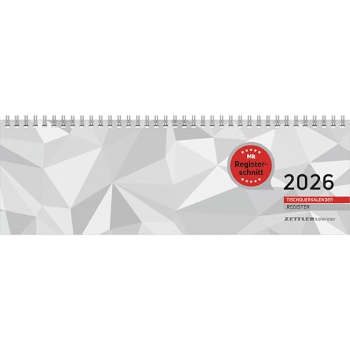 Tischquerkalender Register 2026-32x10,5 cm - 1 Woche auf 2 Seiten - Bürokalender mit Registerstanzung - Stundeneinteilung von 6-21 Uhr - 166-0002 Tischquerkalender Register 2026-32x10,5 cm - 1 Woche auf 2 Seiten - Bürokalender mit Registerstanzung - Stundeneinteilung von 6-21 Uhr - 166-0002 von Zettler
