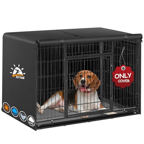 Zettum 120 cm Hundekäfig Abdeckung, Hundekäfigabdeckung Winddicht und langlebig, 600D Oxford strapazierfähig Hundebox Abdeckung, universell passend für Hundekäfige (Ohne Hundekäfig - 121x76x83 cm) Zettum 120 cm Hundekäfig Abdeckung, Hundekäfigabdeckung Winddicht und langlebig, 600D Oxford strapazierfähig Hundebox Abdeckung, universell passend für Hundekäfige (Ohne Hundekäfig - 121x76x83 cm) von Zettum
