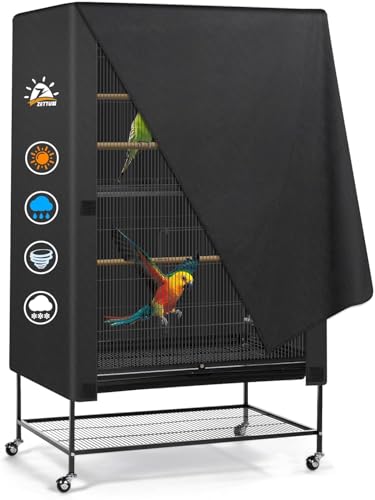 Zettum Abdeckung für Vogelkäfige 96 x 61 x 122 cm, Waschbar Papagei Käfig Schutznetz 600D Oxford, wasserdichte nd atmungsaktiv Vogelkäfigverdunklung für Brutzeit, Winddicht Nachthaube für Vogelkäfige Zettum Abdeckung für Vogelkäfige 96 x 61 x 122 cm, Waschbar Papagei Käfig Schutznetz 600D Oxford, wasserdichte nd atmungsaktiv Vogelkäfigverdunklung für Brutzeit, Winddicht Nachthaube für Vogelkäfige von Zettum