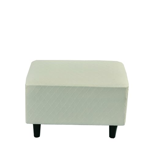 Rechteckige Ottomane Hockerbezug, Schonbezug für Hocker Bezug Husse, Sitzbezug Fußhocker Abdeckung Dehnen 60x40 von ZeugLung