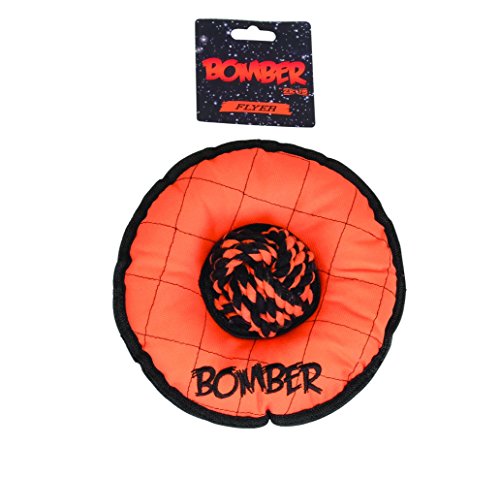 Zeus Bomber Nylon Diskus mit Tau und Knoten, Spielzeug für Hunde, 20cm von Zeus