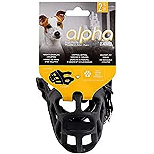 ZEUS Alpha TPR-Maulkorb für kleine Hunde, Größe S, Comfort Fit Design verhindert Beißen, Bellen und Kauen, Schwarz von Zeus