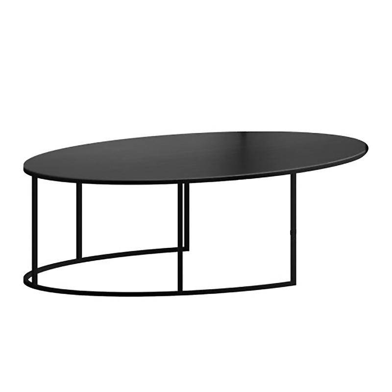 Zeus - Slim Irony Oval Couchtisch - kupferschwarz Sandeffekt/BxHxT 72x29x42cm/epoxylackiert/Gestell kupferschwarz Sandeffekt von Zeus