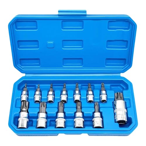 13tlg Torx Bit Steckschlüssel Satz: T8 -T60 TX Bit Set S2 Legierungsstahl Stecknüsse Biteinsätze für Drehmomentschlüssel und Bohrer 13tlg Torx Bit Steckschlüssel Satz: T8 -T60 TX Bit Set S2 Legierungsstahl Stecknüsse Biteinsätze für Drehmomentschlüssel und Bohrer von Zevmi