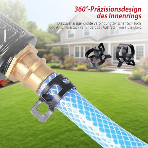 300 Stück Schlauchschellen Set KFZ: Schlauchklemme Federbandschellen 5-18mm mit Einer Schlauchklemme Zange Kraftstoffleitung Reparaturset 10 Größen von Zevmi