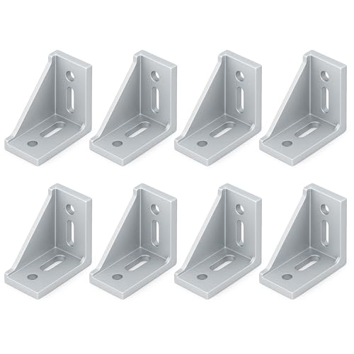 8 Stücke Aluwinkel Befestigungsmaterial: 30 x 60 Aluprofil 90 Grad Edelstahl Befestigungsmaterial Winkel Anti-Rost für Alu Profil 3D-Drucker von Zevmi