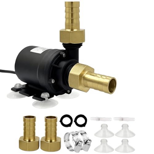 Mini Wasserpumpe 12V Tauchpumpe: DC 12V Klein Brushless Pumpe Wasser 800L/H für Solarbrunnen Aquarium Pool Teich Solarumlaufsystem von Zevmi