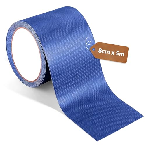 PVC Markisen Reparatur Klebeband: 8CM x 5M Lkw Plane Reparaturset Eparatur Wasserdichtes Band Flicken für Abdeckplane Markise Zelt Blau von Zevmi