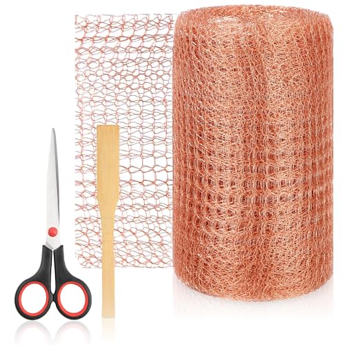Reines Kupfernetz gegen Schnecken: Schneckenschutz Schneckenzaun Kupfernetz gegen Mäuse Verhindern Vögel Kupfergitterrolle für Garten Hochbeet 12m x 12.7cm von Zevmi