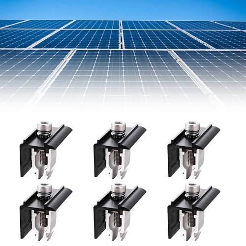 Solarmodul Halterung Endklemme Kit:6 Stück Befestigung für Solarpaneele | Aluminiumlegierungs Material | Langlebig Gerahmte Modulhöhe 30-45mm | Solar Panel Mounting Brackets Befestigung Solarmodul Solarmodul Halterung Endklemme Kit:6 Stück Befestigung für Solarpaneele | Aluminiumlegierungs Material | Langlebig Gerahmte Modulhöhe 30-45mm | Solar Panel Mounting Brackets Befestigung Solarmodul von Zevmi