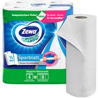 Zewa Küchenrollen WISCH&WEG Sparblatt 2-lagig, 4 Rollen von Zewa