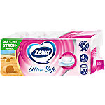 Zewa Ultra Soft Toilettenpapier 4-lagig Weiß 20 Rollen à 150 Blatt von Zewa