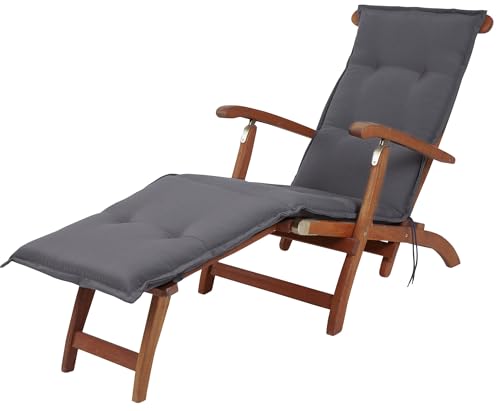 Kettler Polen KETTtex 2085 Auflage Deckchair Florence Taupe-grau Sitzpolster 190x50x6 cm (ohne Stuhl) von Zewool