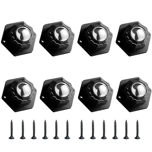 8 Stück Möbelrollen Klein, Kugelrollen Für Möbel, 20mm Rollen Mit Stahlkugeln, Flache Möbelrollen Für Leichte Und Schwere Möbel, Ideal Für Büro, Schule Und Krankenhaus von ZexJpr