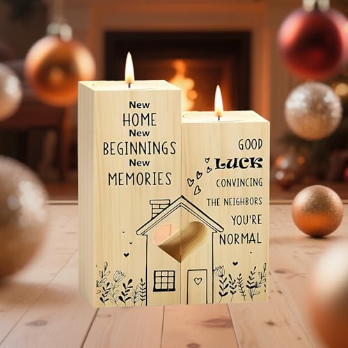 Geschenk Zum Einzug, Kerzenständer, Einzugsgeschenke Wohnung, 9.5 x5x12.5cm Einzugsgeschenk, Geschenke für Freundinnen, Neue Nachbarn, Wohnungen, Umzugsgeschenke, Heimdekoration von ZexJpr