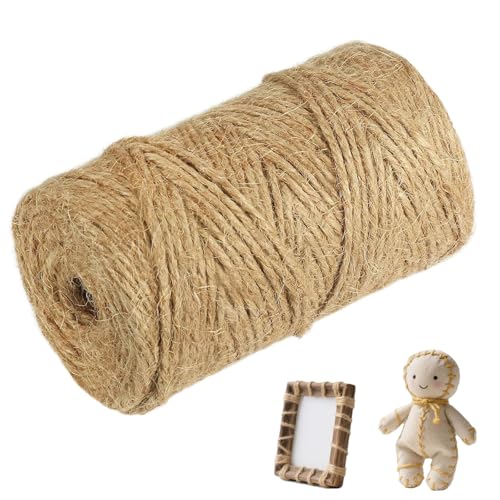 Juteschnur, 3mm x 100m Baumwoll-Juteband für Gartenarbeit und DIY, Natürliche Paketschnur, Robuste Kordel für Pflanzenbindung und Basteln von ZexJpr
