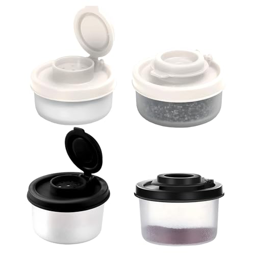 Mini Salzstreuer, Tragbare Plastikflaschen, 4er Set Für Unterwegs, Salz Und Pfefferstreuer Klein, Ideal Für Camping, Picknick Und Reisen, Aus Hochwertigem Kunststoff von ZexJpr
