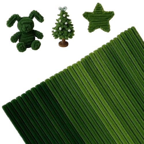 Pfeifenreiniger, 300 Stück Grüne Pfeifenputzer Zum Basteln, DIY Chenilledraht Für Kreative Projekte, 30 Cm Länge, Geeignet für Familienherstellungen und Eltern- und Kinderaktivitäten von ZexJpr
