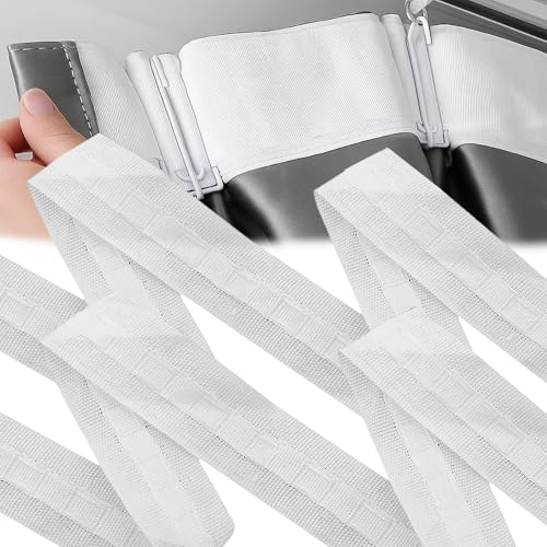 ZexJpr 2 Rollen Kräuselband Gardinen, Gardinenband Zum Aufnähen, 30 Meter x 2.5 cm, Weißes Kräuselband Zum Aufbügeln, Ideal Für DIY Gardinen Und Fensterdekoration, Dekorative Vorhänge von ZexJpr