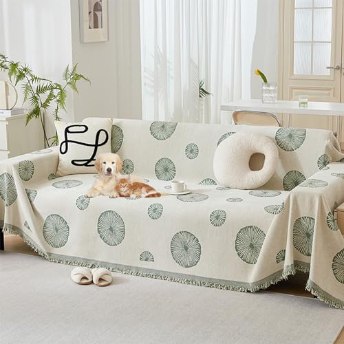 2023 Neuer Doppelseitiger, Wendbarer Sofabezug, Übergroße XXL-Sofabe Für 3-Kissen-Sofas, Rutschfester, Multifunktionaler Überwurf(Green,180 * 130cm/71 * 51in) von Zeyeo