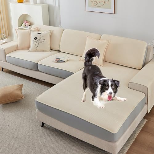 2024 Neuer Kratzfester Sofabezug – Elastische Unterseite Für 2/3/4 Kissen Und L-förmige Sofas, Ganzjährig Waschbar(A,60 * 80CM) von Zeyeo