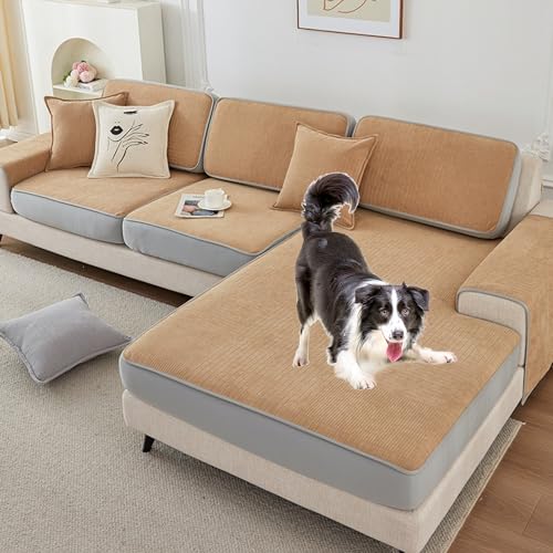 2024 Neuer Kratzfester Sofabezug – Elastische Unterseite Für 2/3/4 Kissen Und L-förmige Sofas, Ganzjährig Waschbar(C,60 * 60CM) von Zeyeo