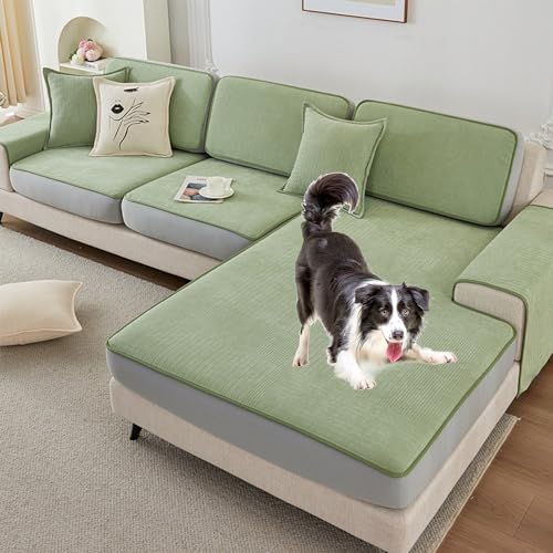 2024 Neuer Kratzfester Sofabezug – Elastische Unterseite Für 2/3/4 Kissen Und L-förmige Sofas, Ganzjährig Waschbar(F,60 * 120CM) von Zeyeo