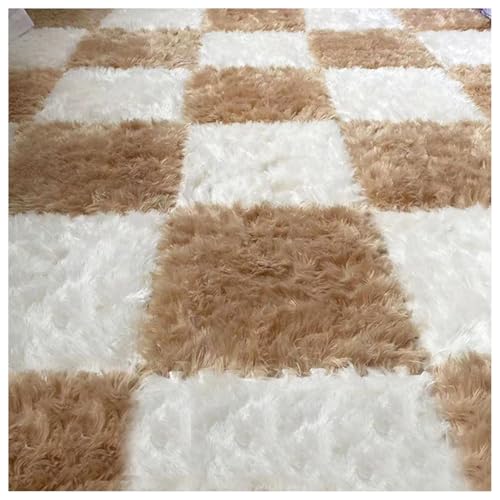 Zeyeo 10 Stück 12x12 Zoll (30,5 X 30,5 cm) 0,4 Zoll Plüsch-Eva-Schaum-ineinander Greifende Teppichfliesen Für Schlafzimmer(28 Pcs) von Zeyeo