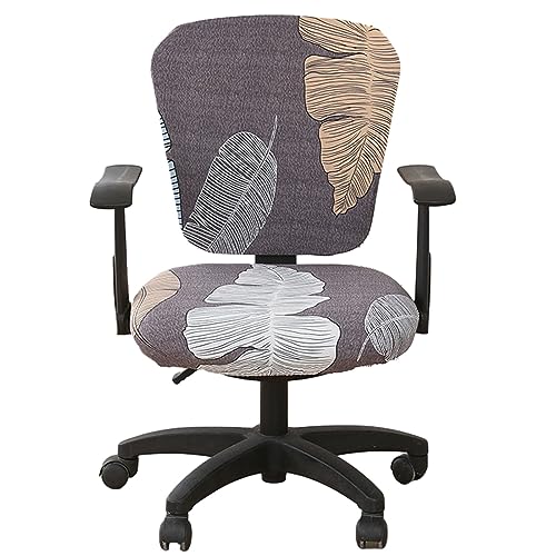 Zeyeo 2-teiliger, Elastischer, Geteilter Bürostuhlbezug – Sitzfläche Und Rückenlehne Für Drehbare Schreibtischstühle(#2) von Zeyeo