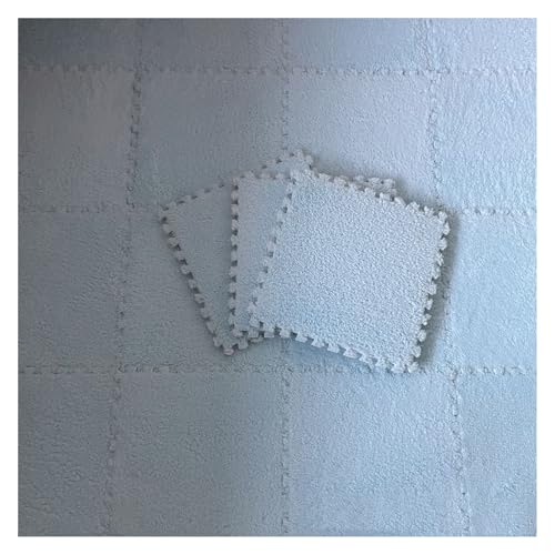 Zeyeo 20 Stück 11,8" X 11,8" X 1cm Weiche Plüsch-Fußmatten Aus Ineinandergreifendem Schaumstoff Mit Rändern Für Die Heimdekoration(Light Blue) von Zeyeo