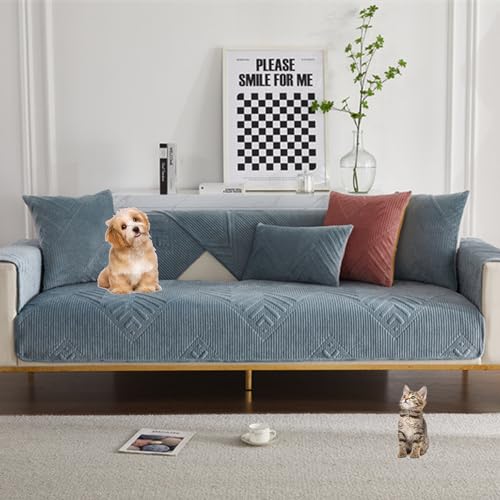 Zeyeo 2024 Simple Universal-Sofabezüge – 1/2/3/4-Sitzer, L-Form, Waschbar, Hundefreundlich(Blue,90 * 90cm) von Zeyeo