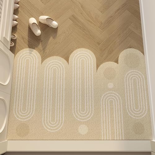 Zeyeo Fußmatte Für Den Eingangsbereich, Leichtes, Luxuriöses Drahtring-Design, Schmutzabsorbierende, Abriebfeste Bodenmatte Für Den Innen- Und Außenbereich(Style 12) von Zeyeo