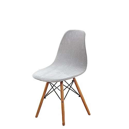 Zeyeo Velvet Shell Chair Covers, Shell Dining Chair Slipcovers Mid Century Modern Style Shell Chair Protector Cover for Kitchen Hotel-White-Set of 2(Light Grey,Set of 4) von Zeyeo